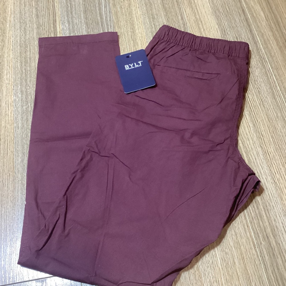 BYLT Basics Burgundy Chinos